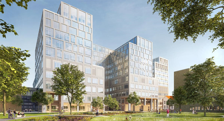 Visionsbild på en byggnad