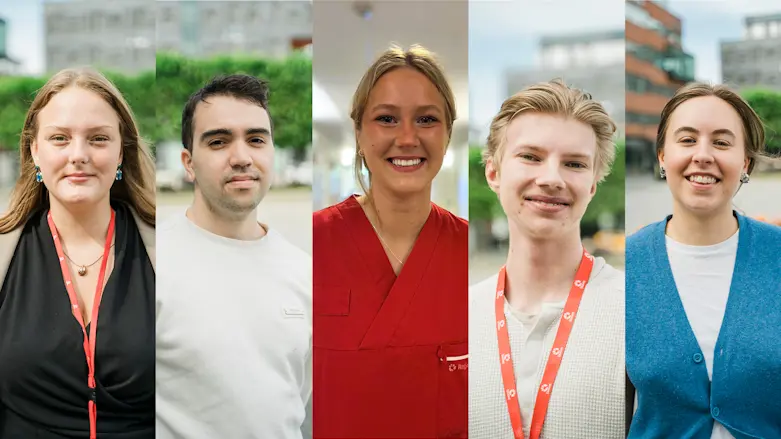 Collage med porträtt på sommarjobbarna