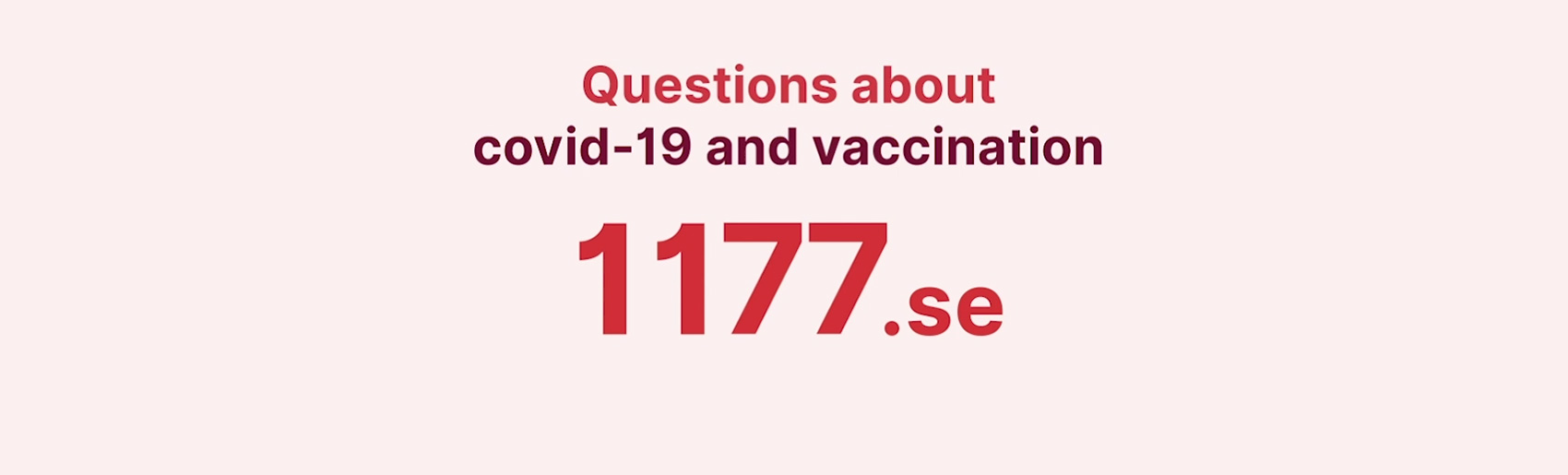 Text: Questions about covid-19 and vaccination - 1177.se