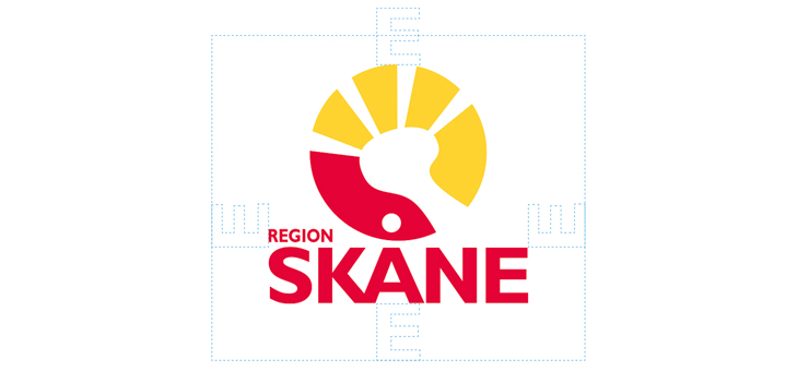 Region Skånes logotyp med frizon.